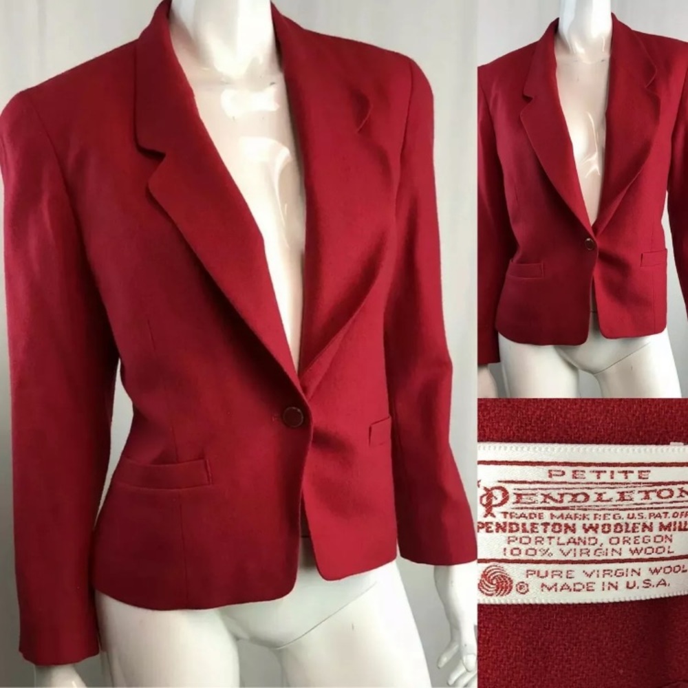 Pendleton Wool Single Button Blazer Jacket - image 2